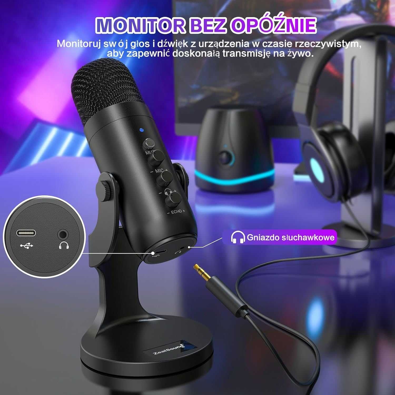 ZealSound Mikrofon USB pojemnościowy
