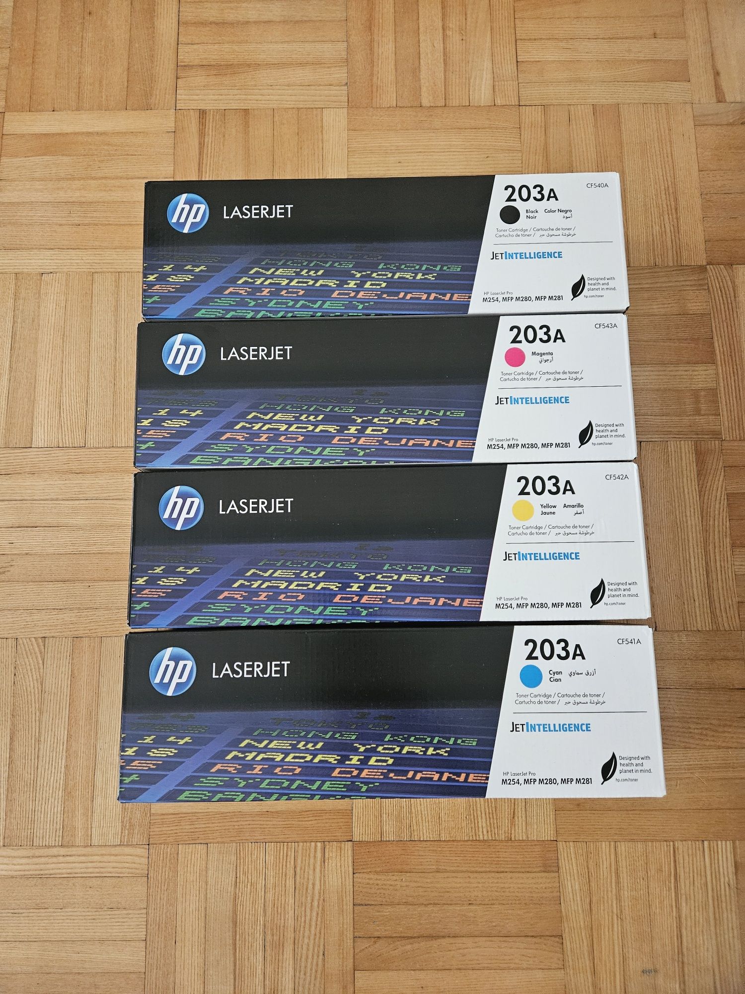 Zestaw tonerów hp203a nowe