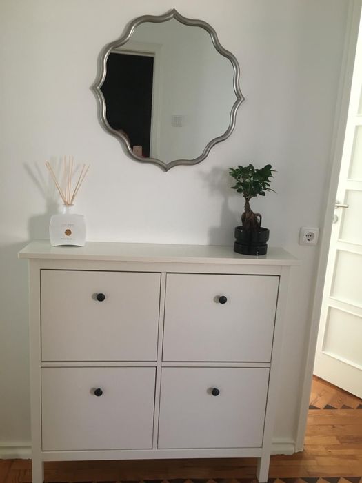 Sapateira IKEA HEMNES c/4 compartimentos, branco, 107x22x101 cm