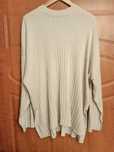 Nowy beżowy prążkowany sweter oversize H&M