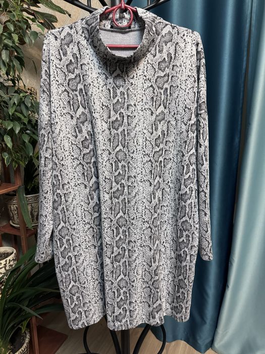 Платье туника оверсайз трикотаж