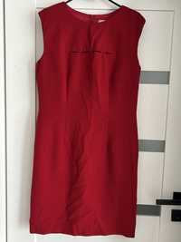 Sukienka czerwona klasyczna przed kolano Betty Barclay r. 40