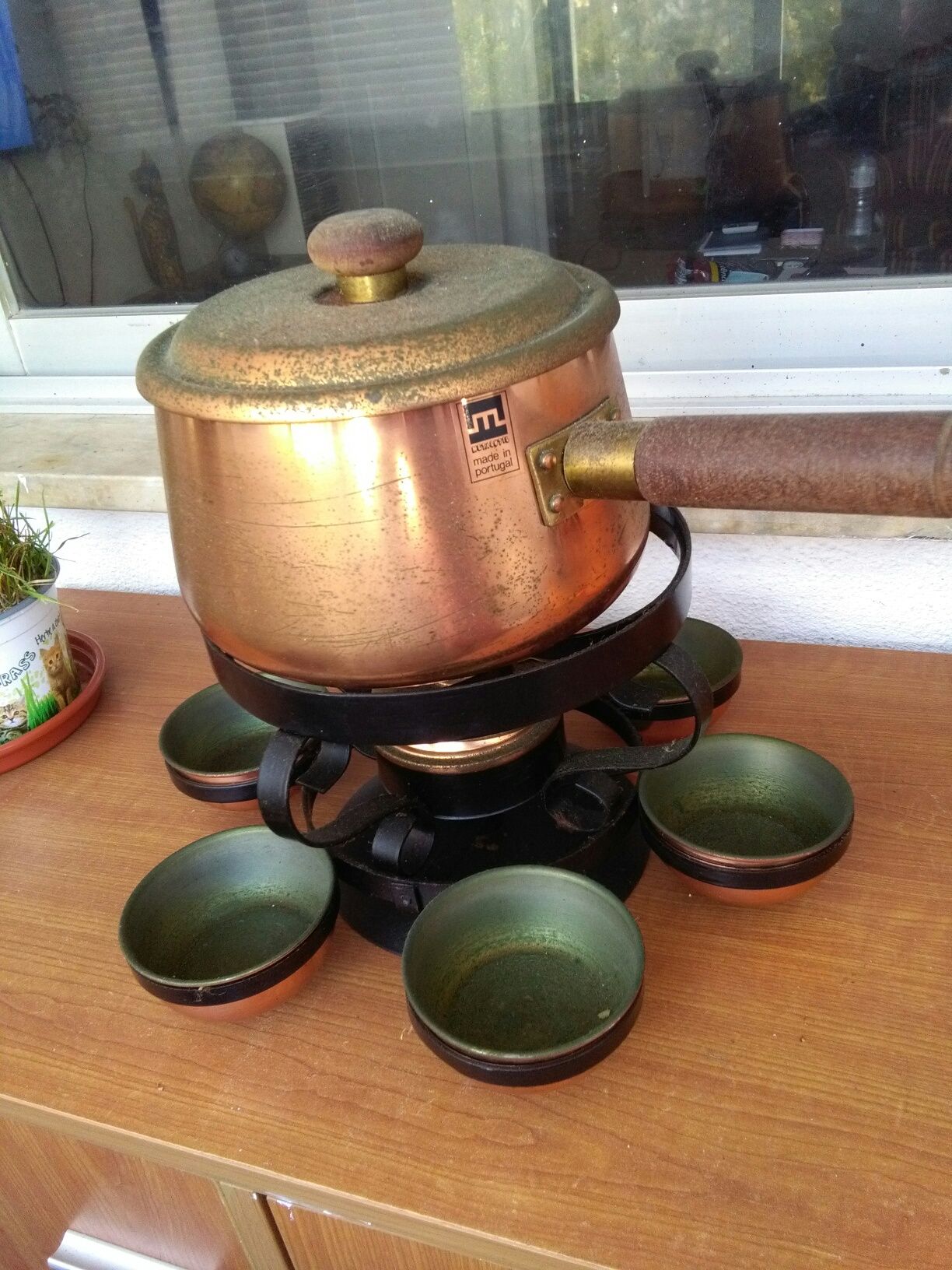 Fondue em Latão e Cobre