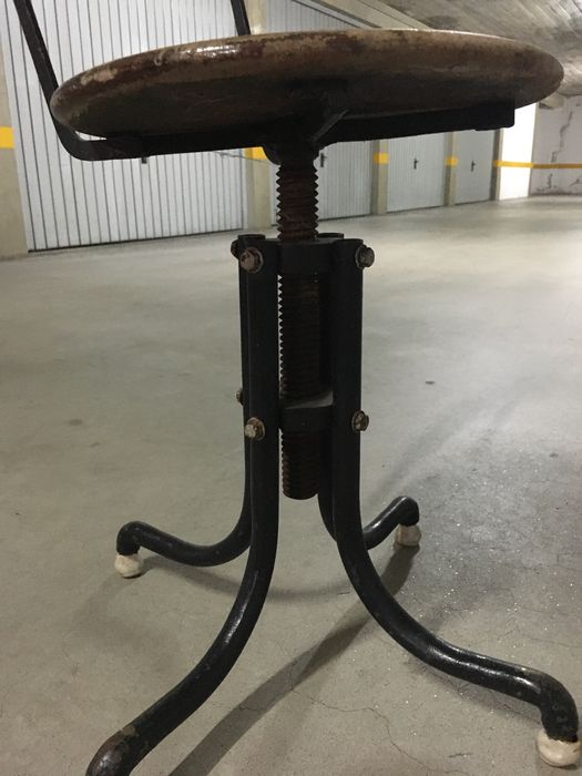 Banco cadeira elevatório Vintage de rosca regulável