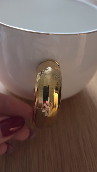 Kubki home and you ze złotym uchwytem duze