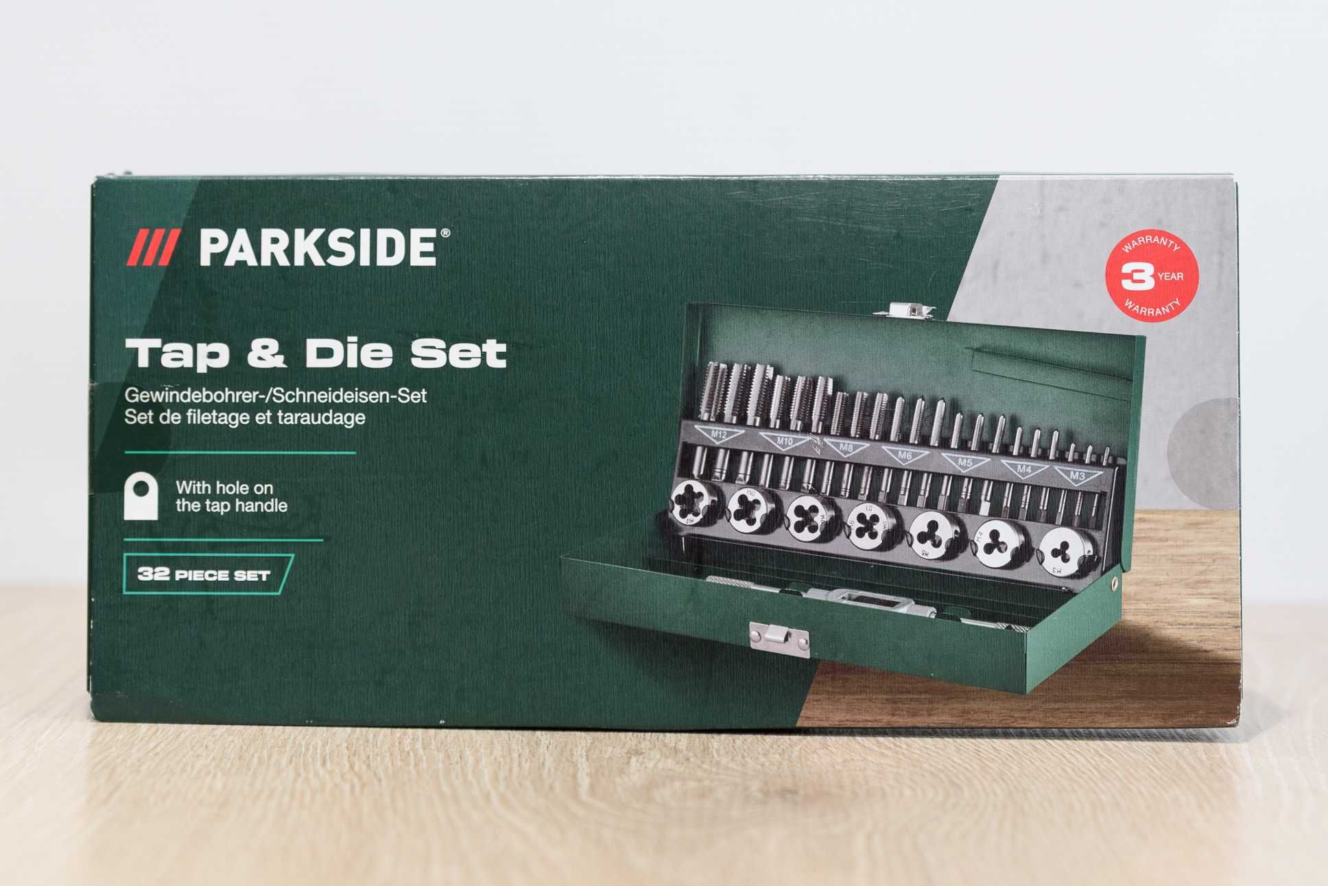 NEW! Набір мітчиків і плашок Parkside 32 од. / Для нарізання різьби