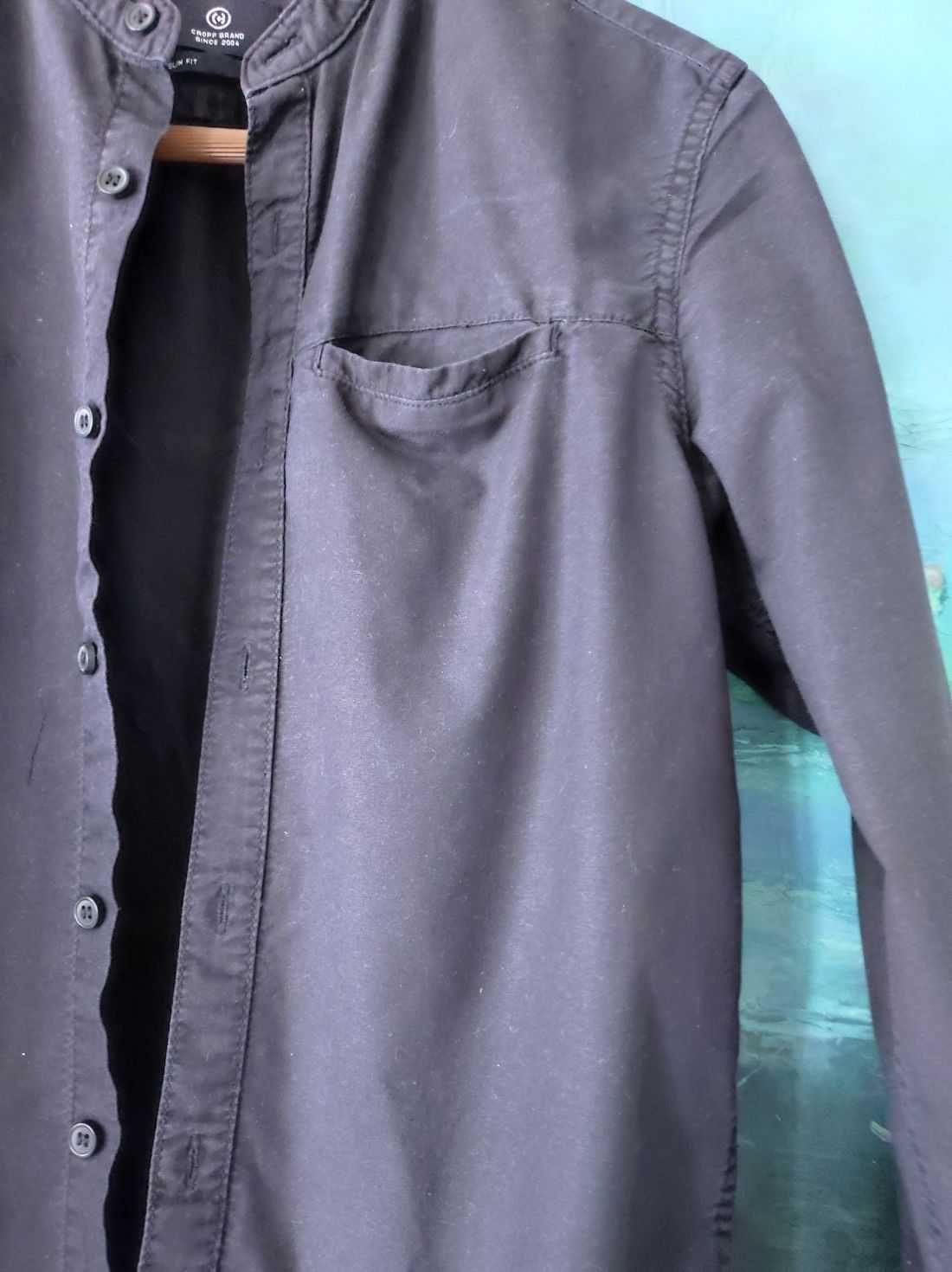 Slim fit  cropp zapinana koszula naturalna przewiewna bawełna len