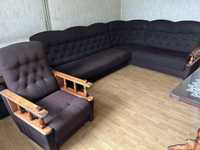 Rogówka kanapa z fotelem