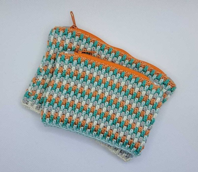 Zestaw miętowy/ Szydełkowa kosmetyczka / Etui / Rękodzieło
