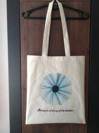 Eko torba ręcznie malowana torba materiałowa na zakupy shopper bag