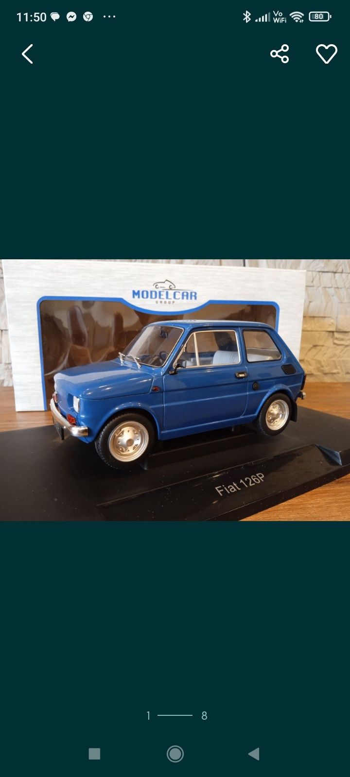 1:18 MCG Polski Fiat 126p Maluch model wyjęty do zdjęć zapraszam na in