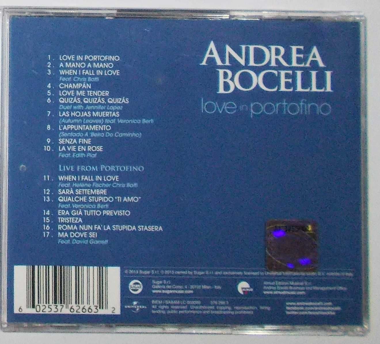 Andrea Bocelli Love In Portofino CD