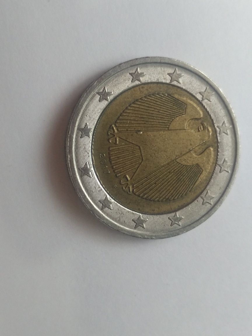 Монета 2 евро 2017г. брак.