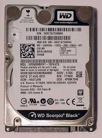 Dysk HDD Western Digital Scorpio Black 2,5" 500GB 7200 rpm S.M.A.R.T.