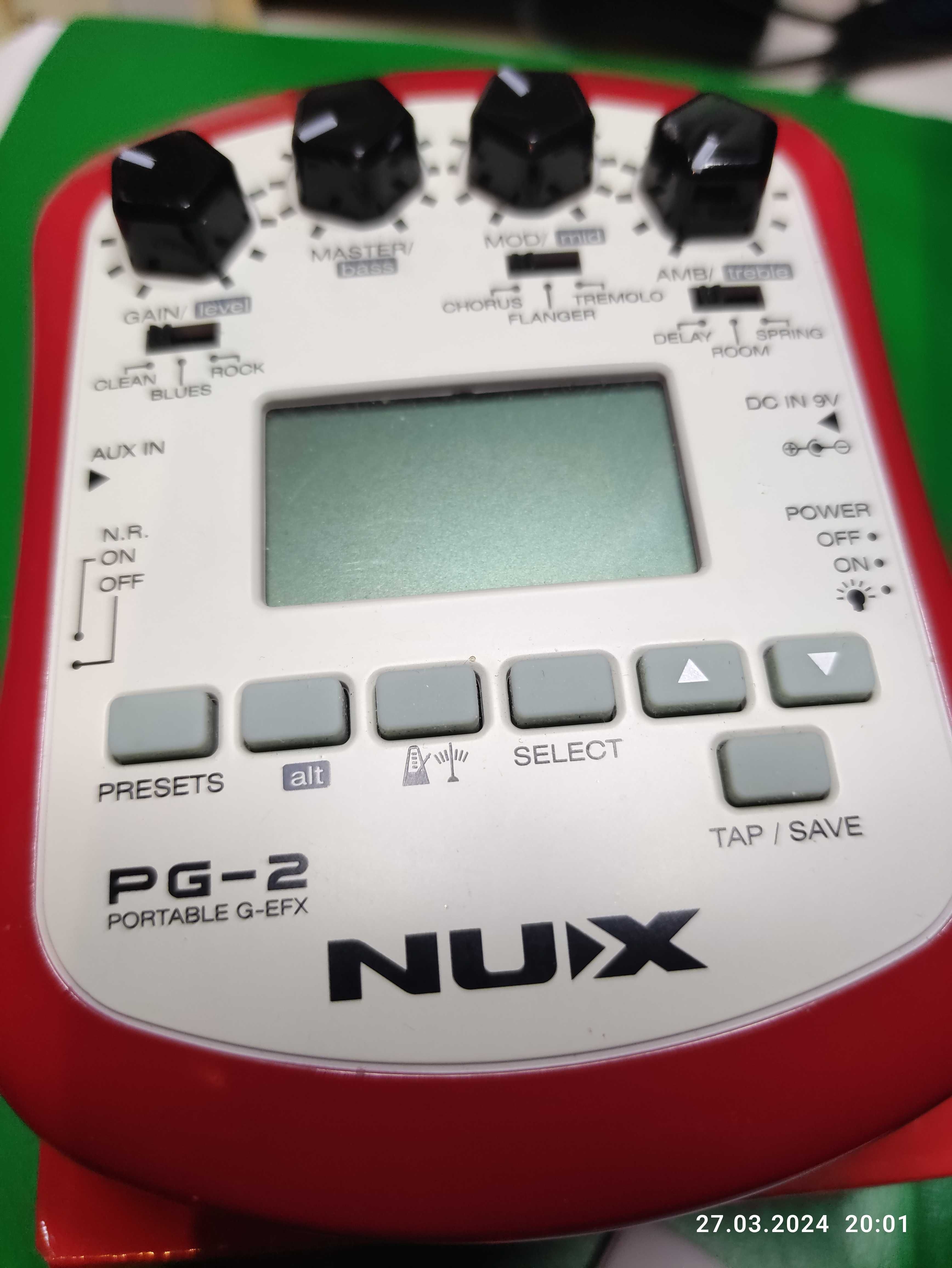 Kieszonkowy procesor gitarowy NUX PG-2