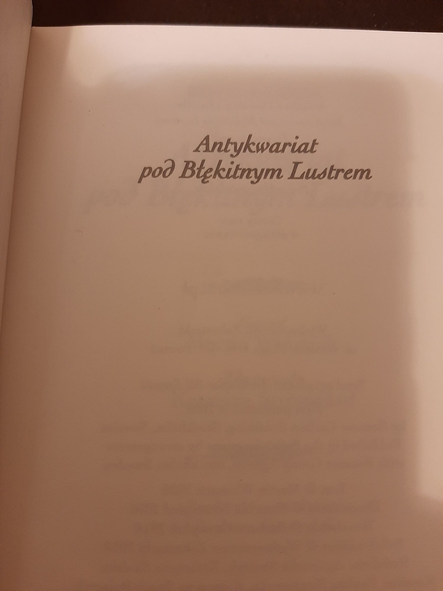 Książka Antykwariat pod Błękitnym Lustrem