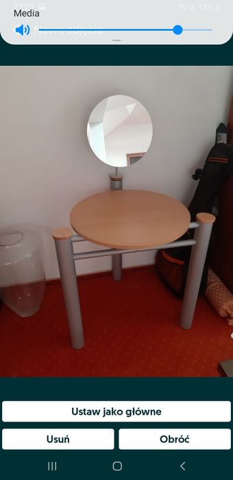 Toaletka z lustrem kolekcja włoska meble biurko okrągłe tkmaxx