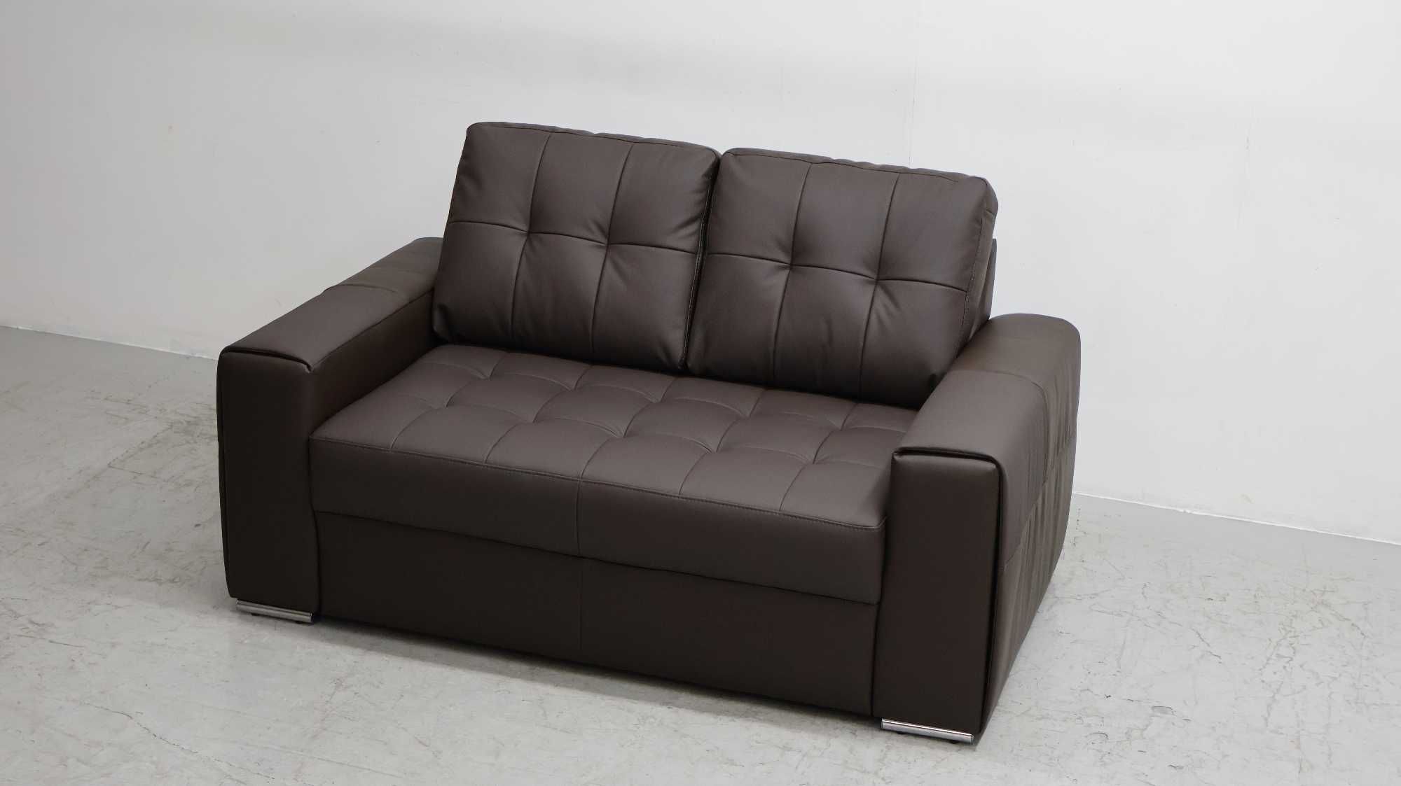 2 osobowa sofa, kanapa, brązowa SKÓRA naturalna 1006 skóra