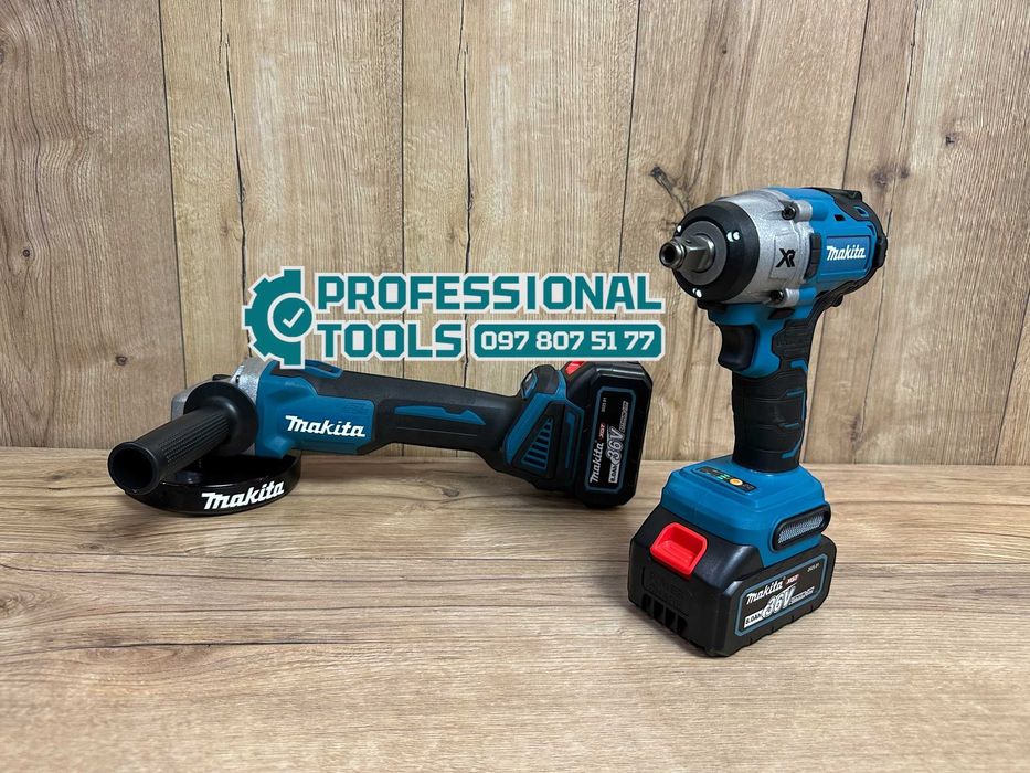 Професійний Набір Makita 2/1 Болгарка DGA504 Гайкокрут DTW650 Для СТО
