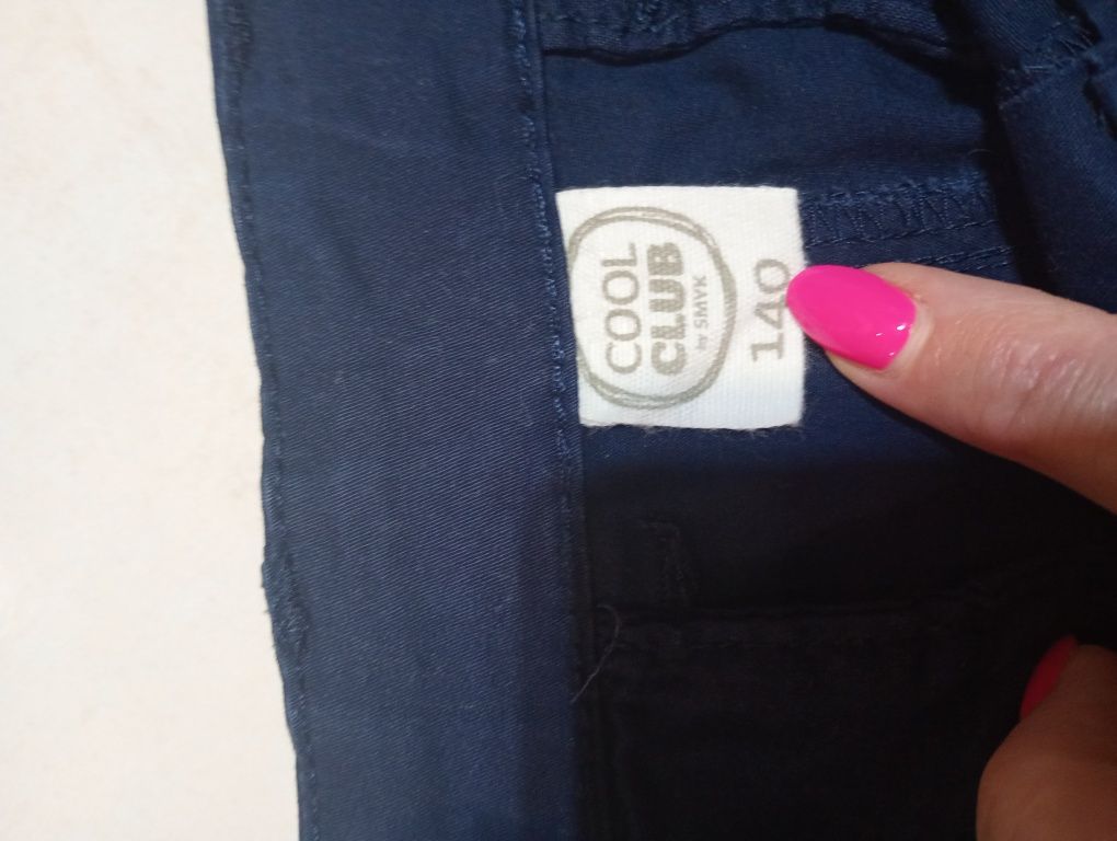 Spodnie eleganckie granatowe rozm 140 cool club