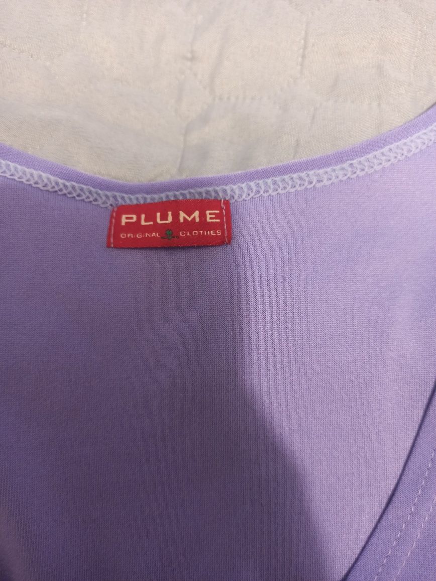 Fioletowy zestaw spódnica i bluzka
