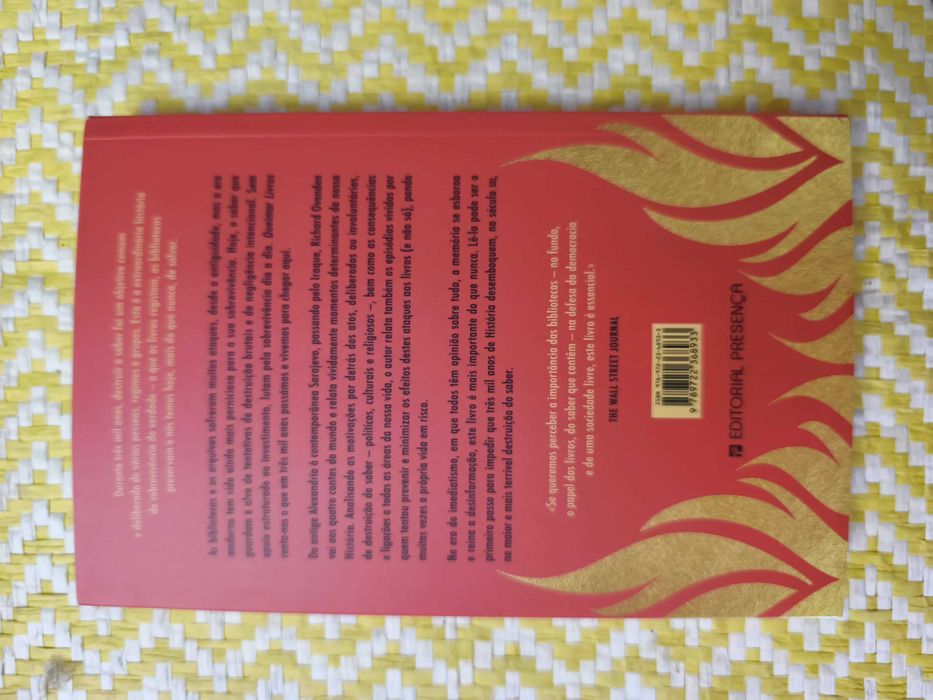 Queimar livos- Uma história da destruição do saber –
 Richard Ovenden