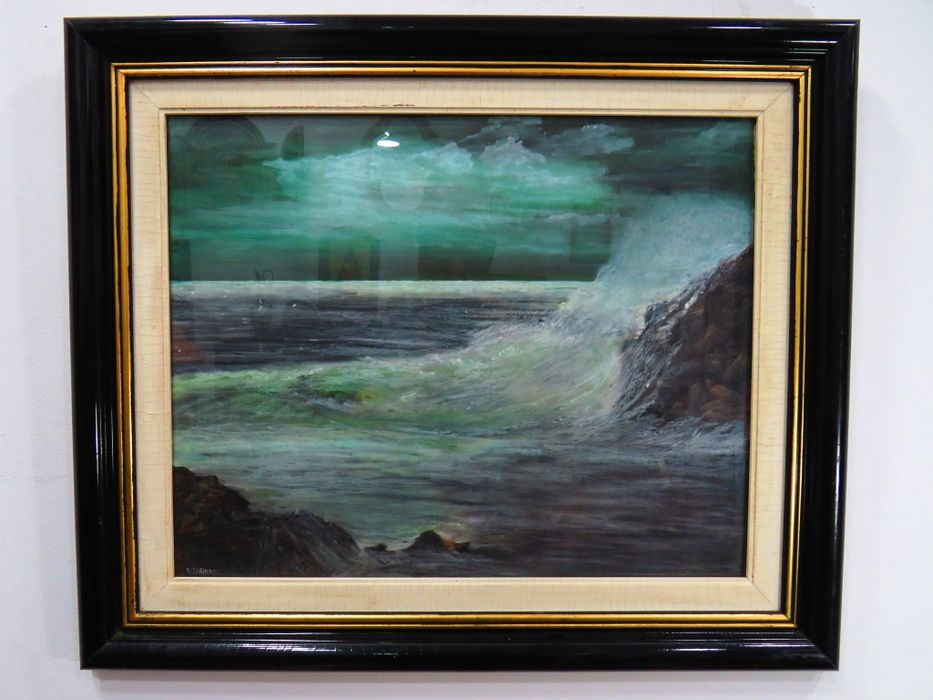 Quadro pintura Mar.