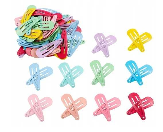 Spinki do włosów dla dziewczynki zestaw mix (50 sztuk) 3 cm