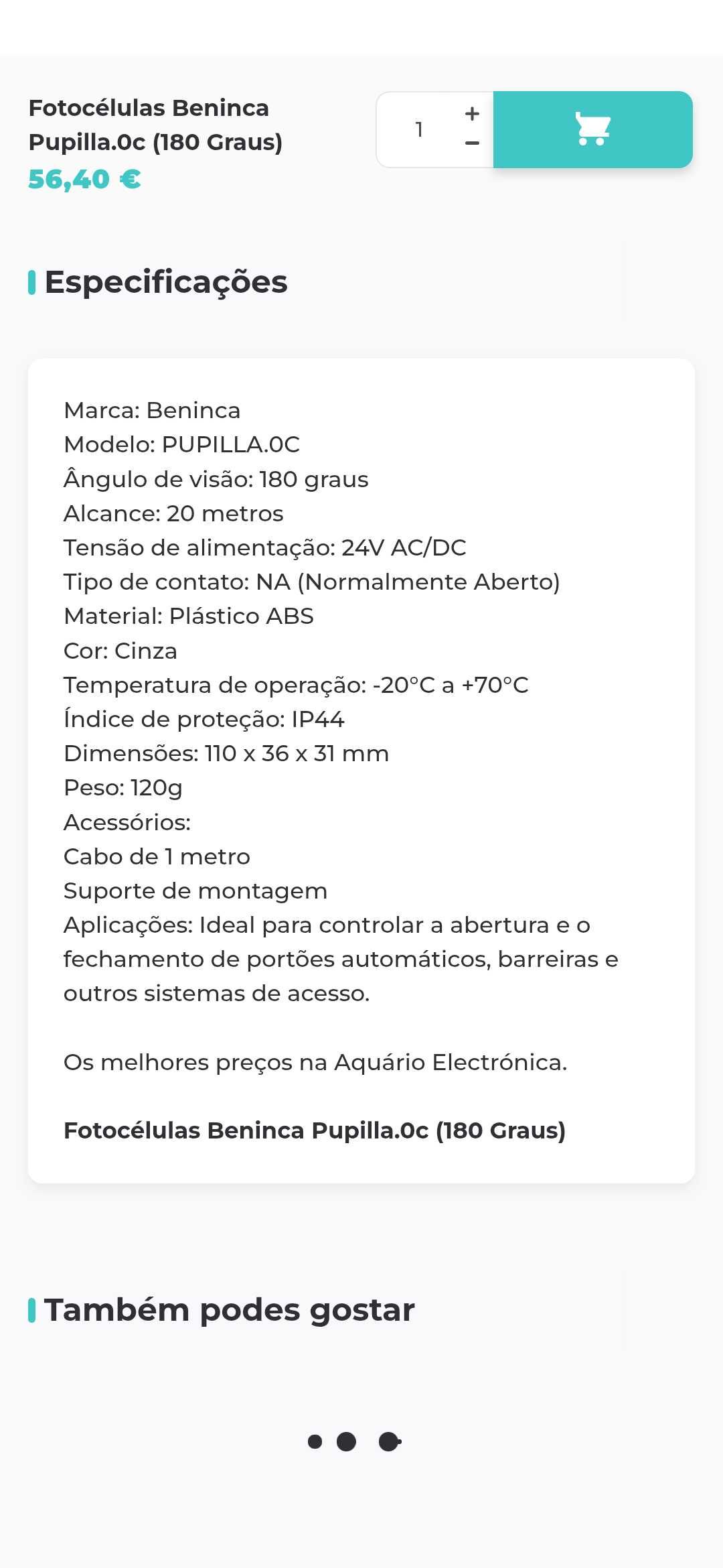 Celulas portao beninca