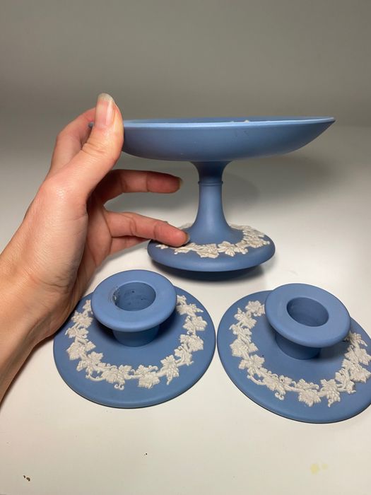 Редкий ансамбль винтажной английской керамики голубого цвета 60-80гг