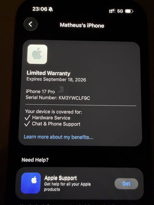 Iphone 17 / 1TB - novo basicamente