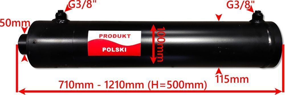 MOCNY Siłownik Cylinder HYDRAULICZNY SMTG 100x50 SKOK 500 [2313]