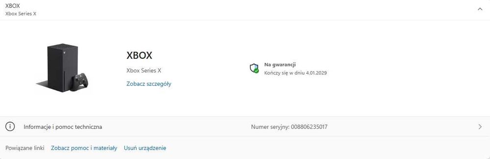 Konsola Microsoft Xbox Series X 1 TB z napędem komplet GWARANCJA 2029
