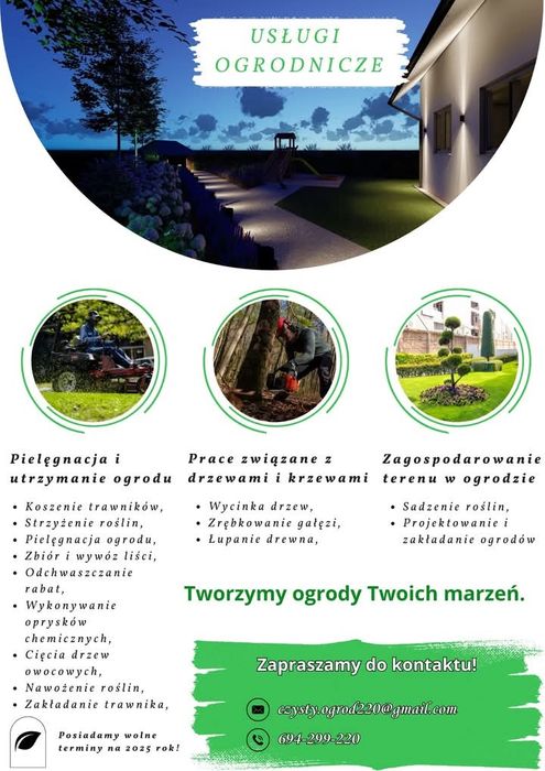 Usługi ogrodnicze