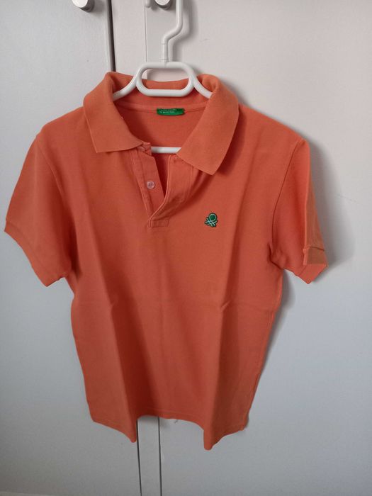 Polo manga curta Benetton 8-9 anos