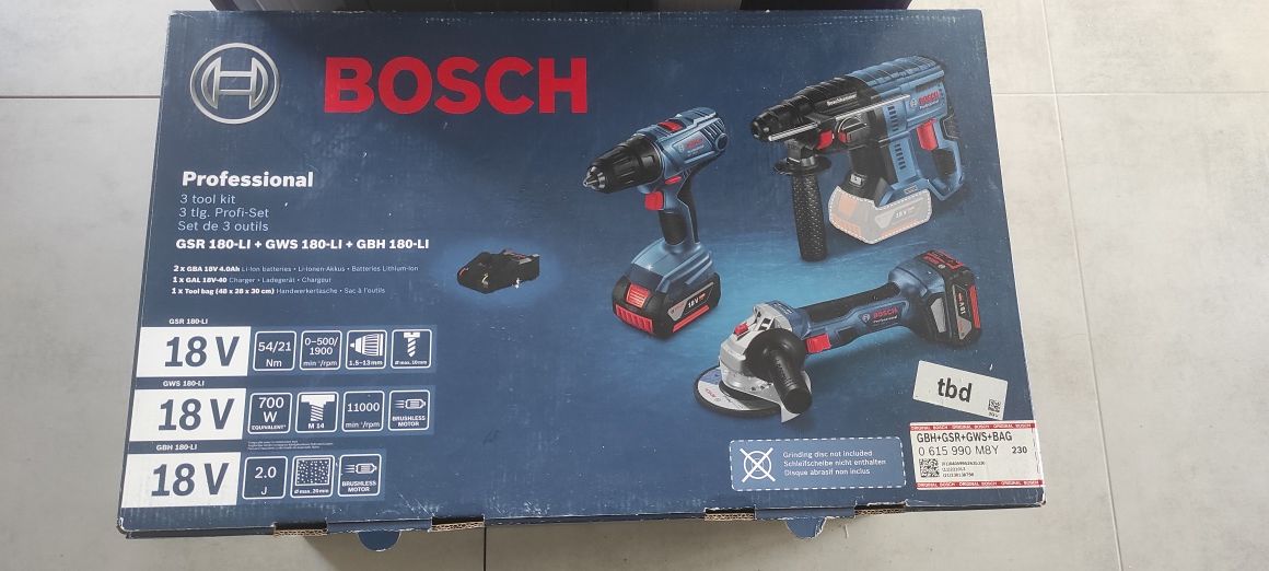 Zestaw Elektronarzędzi Bosch 18v