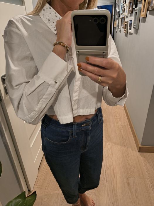 Biała krótka koszula Zara r. M/38 j. Nowa