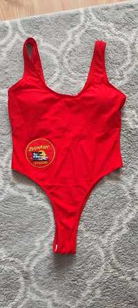 Czerwony strój kąpielowy słoneczny patrol Pamela Anderson S