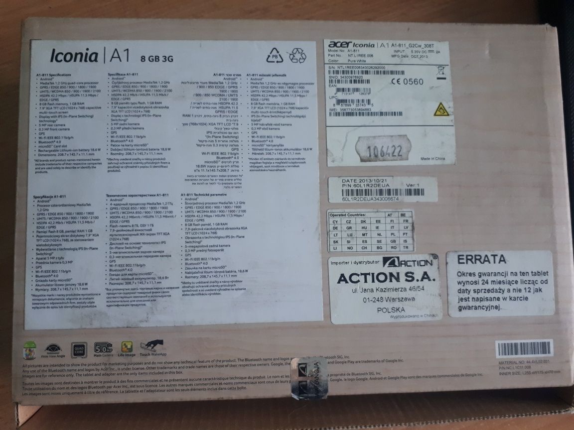 Tablet Iconia A1