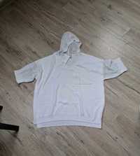 Nowy By o la la ażurowy sweterek z kapturem kolor biały