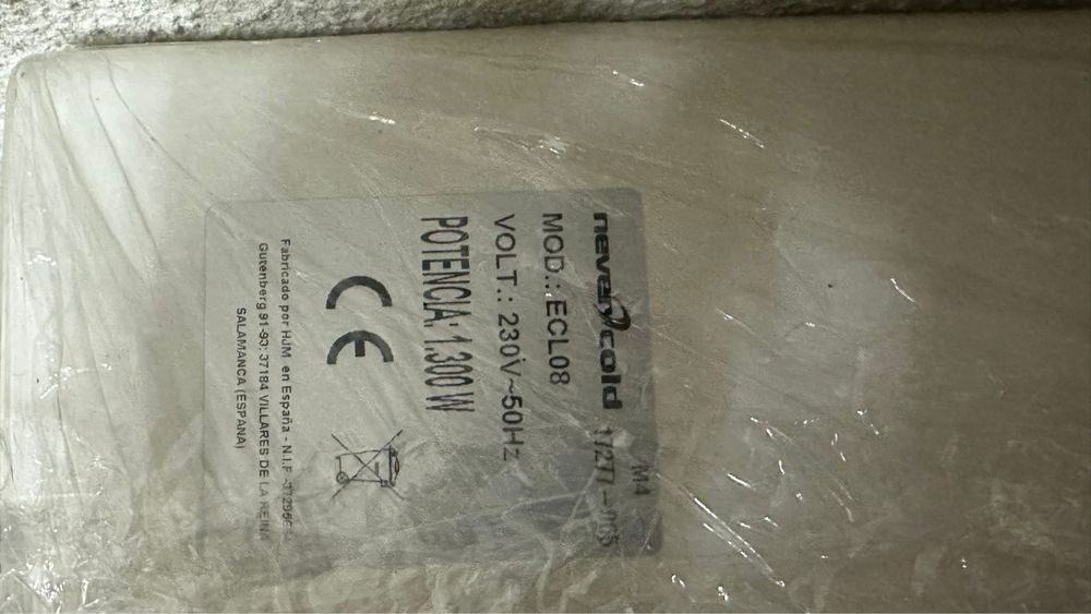 Aquecedor eletrico NEVERCOLD 1000w-1500w