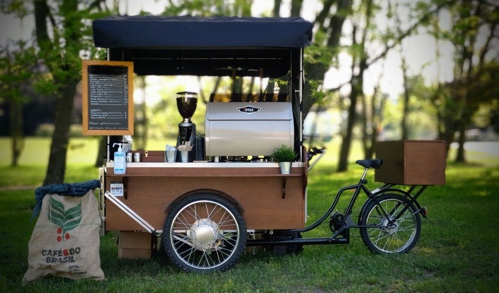 Rower gastronomiczny mobilna kawiarnia wózek kawowy