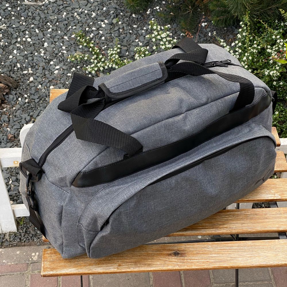 Спортивна сіра сумка для тренувань, сумка для подорожей, поїздок
