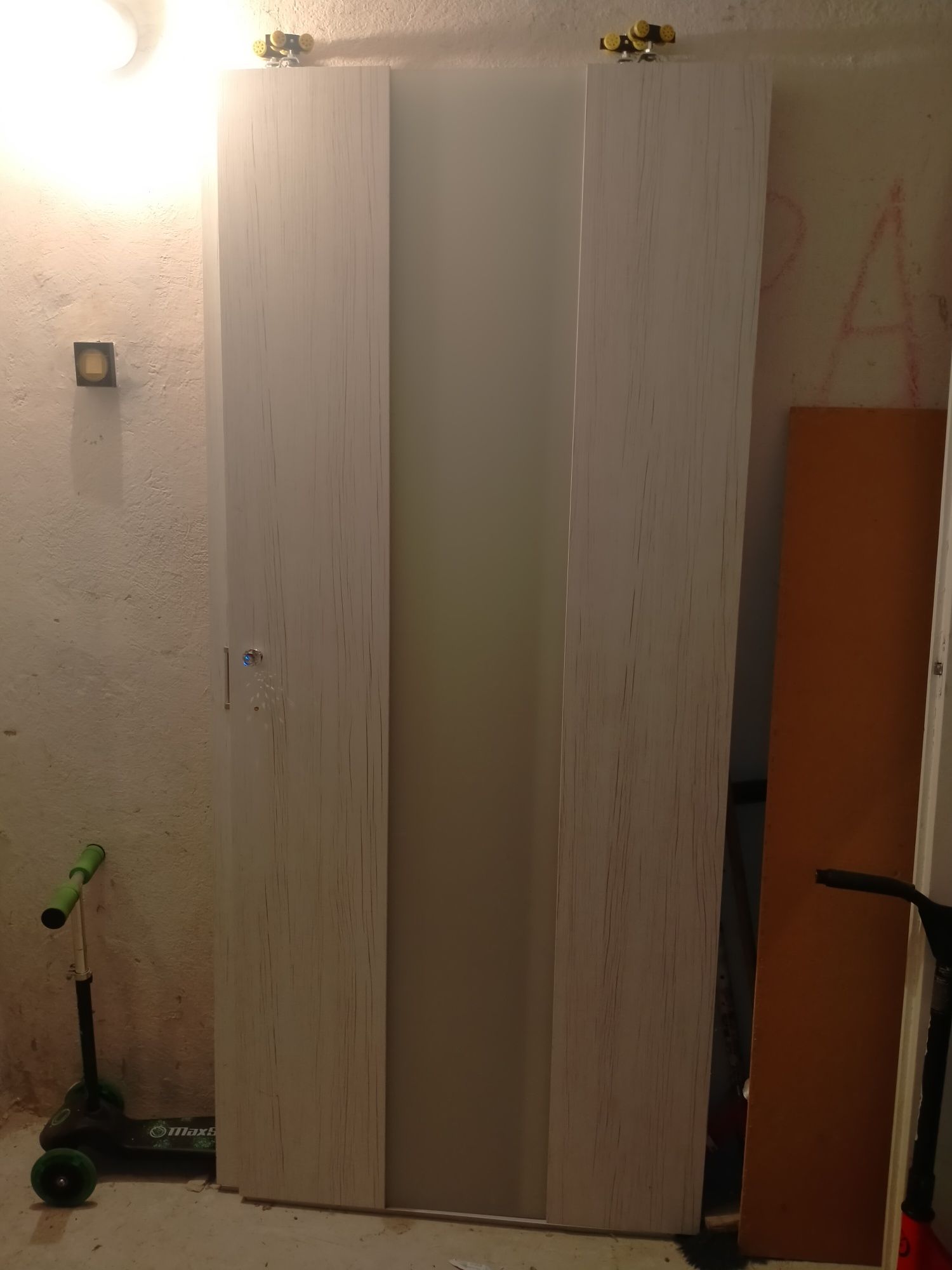 Drzwi rozsówane kompletne 185x90 dwa skrzydła