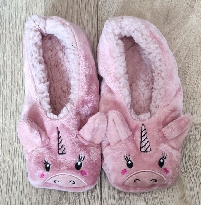 Kapcie damskie ocieplane różowe jednorożce 36-37 nowe