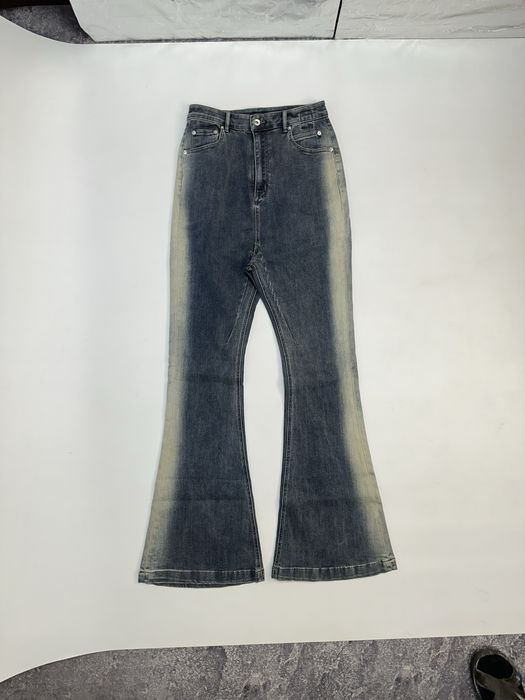 Rick Owens DRKSHDW bolan banana джинси сині синие штани джинсы клеш M