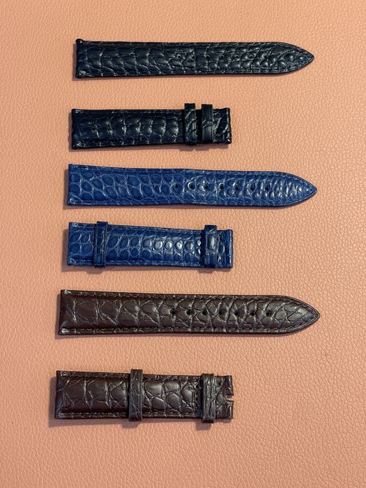 Кожаный ремешок из кожи крокодила 20 мм на 18 мм