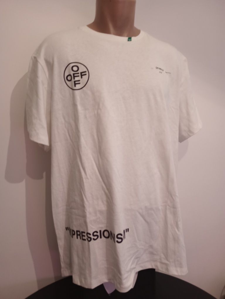 OFF White, t-shirt biały, rozmiar L