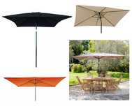 Parasol ogrodowy XXL 2x3m ochrona UV 60 prostokąt terrakota beż DEMO