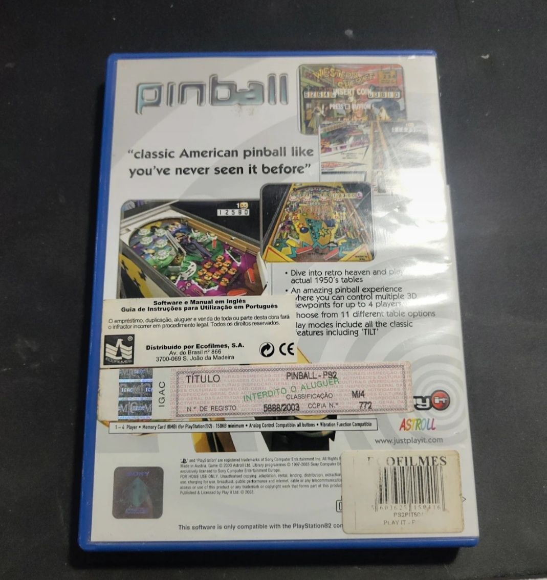 Jogo PS2 Pinball